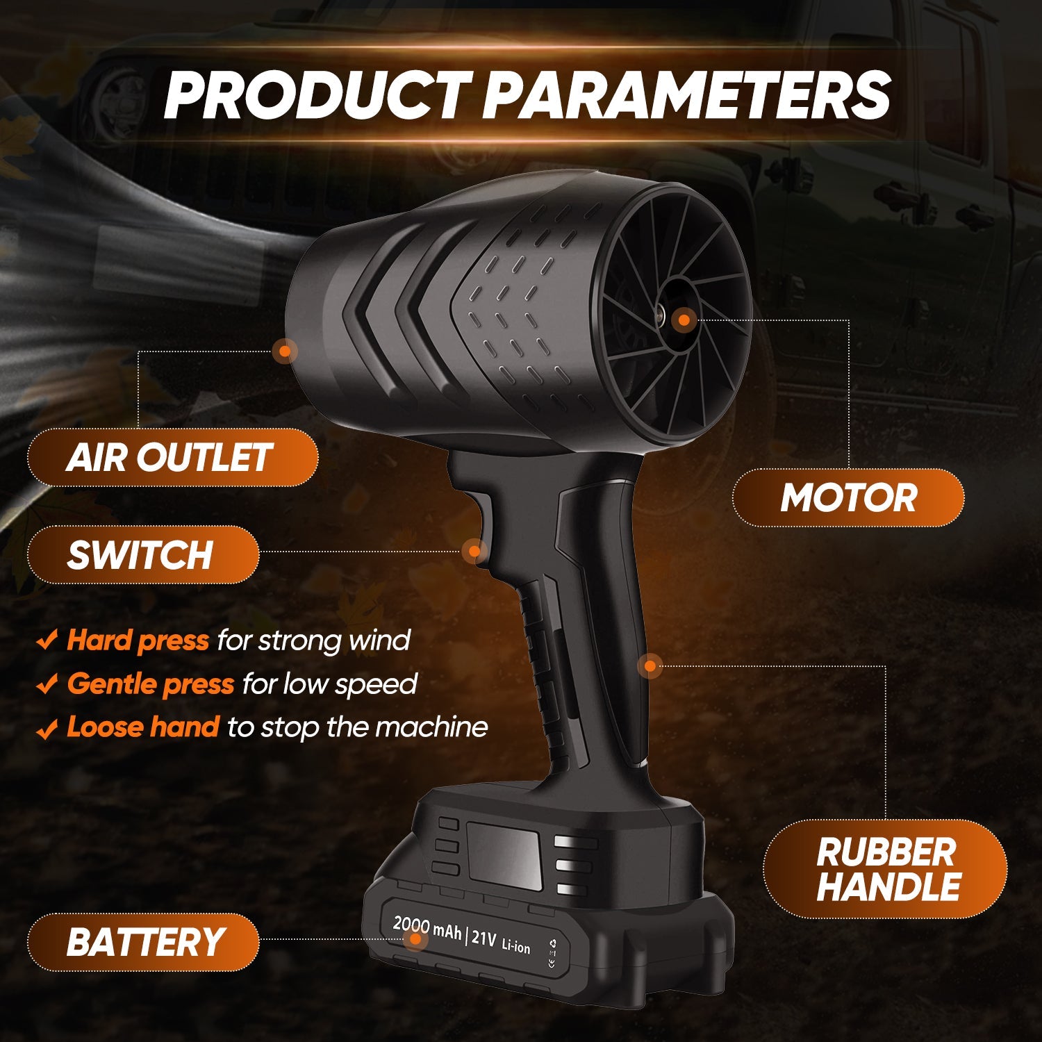Portable Dust Cleaner Accessory - 1 Battery