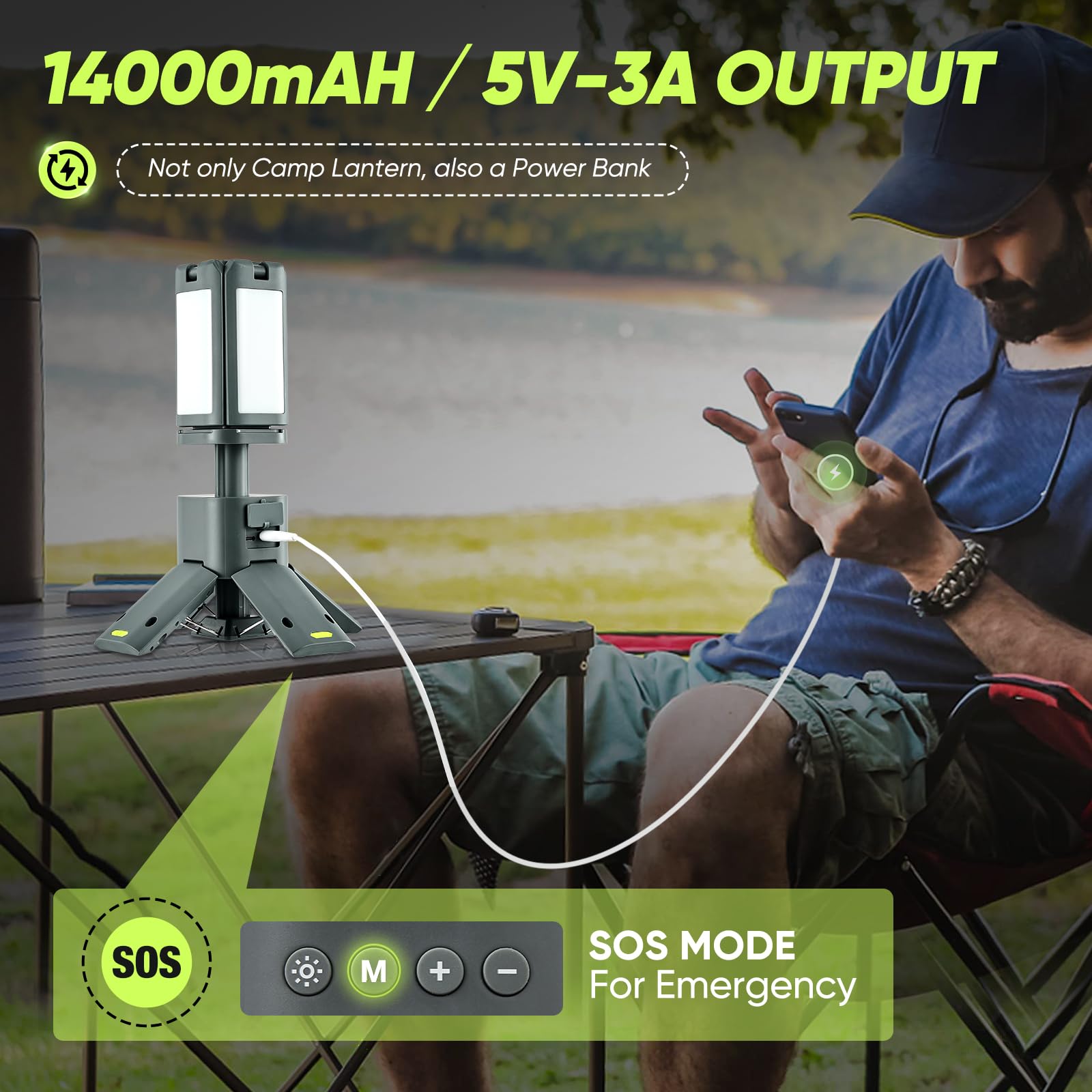 Telescopic Rechargeable Camping Lantern